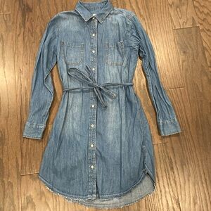 Universal Threads Long sleeve denim dress with removable tie waist